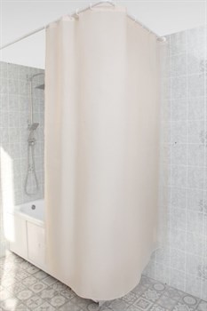 Штора PRIMANOVA PREMIUM для ванной, с утяжелителем 180*200 PLE бежевый DR-60055 - фото 144024