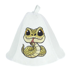 Шапка HOT POT для бани и сауны «Змейка» войлок 41406 - фото 144031