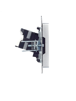 Розетка BRITE компьютерная RJ45 кат.5E алюминий BR-K10-1-K47 - фото 144082