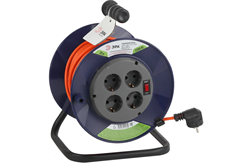 Удлинитель силовой ЭРА RPx-4es-3х1.0-20м с заземлением, 4 розетки, 20м ПВС 3х1мм2 Б0043054 - фото 144108