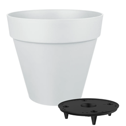 Горшок для цветов IDILAND Tarragon D280мм, 10л со вставкой, светло-серый (8) 221610621/03 - фото 144442