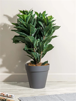 Горшок для цветов IDILAND Tarragon D280мм, 10л со вставкой, серый (8) 221610635/01 - фото 144445