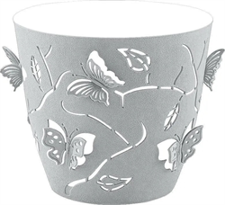 Горшок для цветов PLAST TEAM Butterflies 5,3л D225мм круглый 225х208мм, серый шторм PT401410025-10 - фото 144451