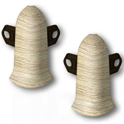 Угол наружный (внешний) с крепежом для плинтуса 70мм Деконика (2шт. во флоупак) 213 Дуб северный - фото 144747