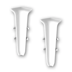 Угол внутренний для плинтуса 85мм Деконика (2шт. во флоупак) 001 Белый - фото 144750