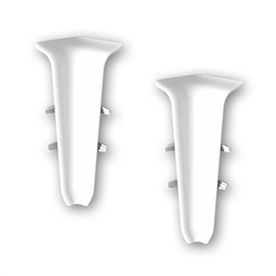 Угол внутренний для плинтуса 70мм Деконика (2шт. во флоупак) 001 Белый - фото 144754