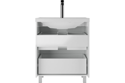 Тумба под умывальник ЕВА 70 Bazic с двумя ящиками белый DA5907T - фото 144770