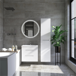 Тумба Марсель под умывальник COMO 80 2 ящика подвесная белая - фото 144779