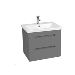 Тумба Марсель под умывальник COMO 70 2 ящика подвесная графит - фото 144788