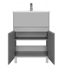 Тумба для ванной комнаты АКВАТОН Форест 60 туманный серый - фото 144791