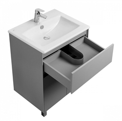 Тумба для ванной комнаты АКВАТОН Форест 60 туманный серый - фото 144793