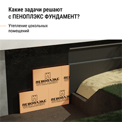 Плита теплоизоляционная Пеноплэкс ФУНДАМЕНТ 50*585*1185 Т-15 - фото 144837