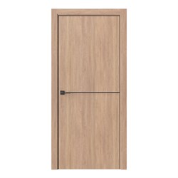 Полотно ЛЕСКОМ Платинум П1/1Г ЧК, 90, глухая, бодега натур., молдинг черный - фото 144872