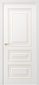 Полотно ЛЕСКОМ дверное Экшпон Имидж-2 эмалит белый/золото, глухое 80 - фото 144923