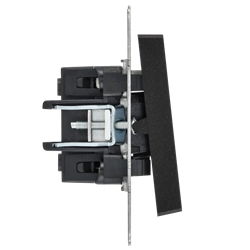 Выключатель BRITE 1-кл. с индикатором 10А черный BR-V10-1-10-K02 - фото 145016