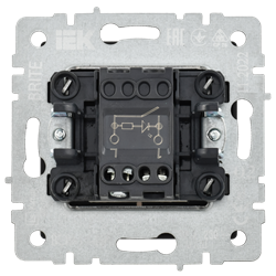 Выключатель BRITE 1-кл. с индикатором 10А черный BR-V10-1-10-K02 - фото 145017