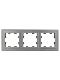 Рамка BRITE 3-ая сталь BR-M32-K46 - фото 145053