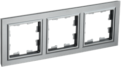 Рамка BRITE 3-ая сталь BR-M32-K46 - фото 145054