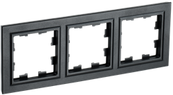 Рамка BRITE 3-ая черная РУ-3-БрЧ - фото 145059