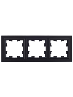 Рамка BRITE 3-ая черная РУ-3-БрЧ - фото 145060