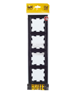 Рамка BRITE 4-ая черная РУ-4-БрЧ - фото 145062