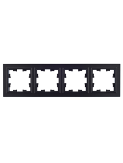 Рамка BRITE 4-ая черная РУ-4-БрЧ - фото 145065