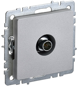 Розетка BRITE TV оконечная, алюминий BR-A10-O-K47 - фото 145082