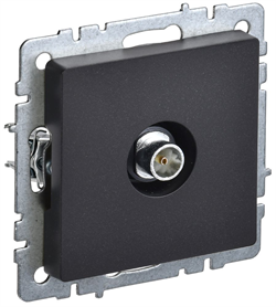 Розетка BRITE TV оконечная, черная BR-A10-O-K02 - фото 145090