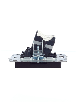 Розетка BRITE двойная компьютерная RJ45 кат.5E чёрная BR-K20-1-K02 - фото 145101