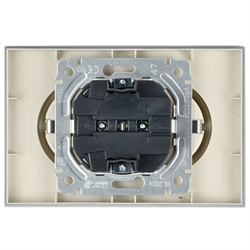 Розетка BRITE двойная с з/к, без з/ш 16А в сборе, алюминий BR-R21-16-K47-F - фото 145107