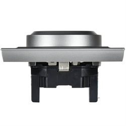 Розетка BRITE двойная с з/к, без з/ш 16А в сборе, алюминий BR-R21-16-K47-F - фото 145108