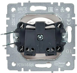 Розетка BRITE без з/к/ш 10А белая BR-R10-10-K01 - фото 145118