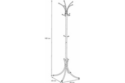 Вешалка напольная КОРОНА разборная, черная ВНП 366Ч - фото 145248