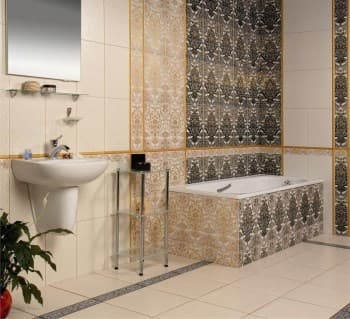 Плитка КЕРАМИН облицовочная Органза 5Т 400*275 черн. 59,4 (1,65) - фото 15583