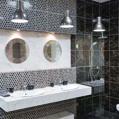 Плитка КЕРАМИН облицовочная Помпеи 7 тип 1 белые круги  400*275 59,4 кв.м(1,65/0,11) - фото 15637