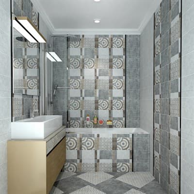 Плитка КЕРАМИН облицовочная Калейдоскоп 400*275 7С св.-сер. 59,4 кв.м (1,65/0,11) КТ-00002170 - фото 15880