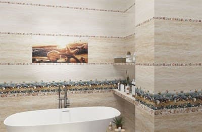 Плитка ALMA CERAMICA облицовочная Riviera на бел кор 249*500*8,5 48 к 1,245 TWU09RVR024/9ПОРВ024 - фото 16288