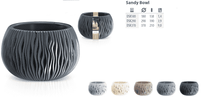 Горшок цветочный BOWL SANDY мокко DSK290-7529U - фото 18526