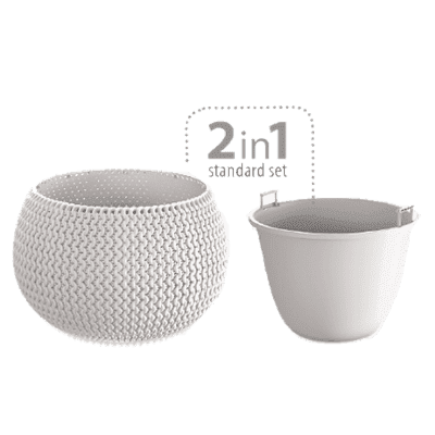 Горшок цветочный SPLOFY BOWL белый DKSP370-S449 - фото 18532