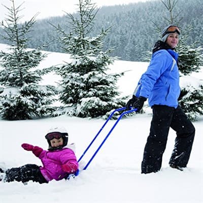 Лопата для снега с черенком и колесиками ILB - фото 18606