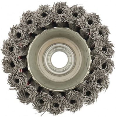 Щетка MATRIX для УШМ, 75 мм, М14, чашка, крученая проволока 0,35мм 74614 - фото 19142