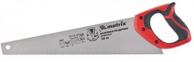 Ножовка по дереву MATRIX 7-8 TPI, зуб 3D, каленый зуб, 2-х комп.рук-ка, 500мм 23542 - фото 19804