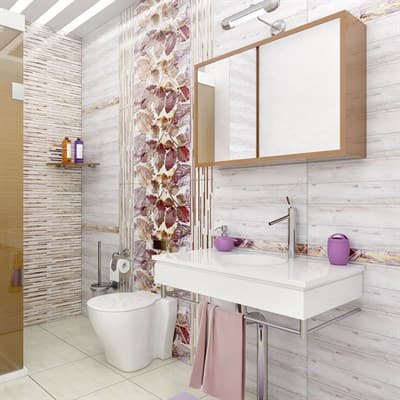 Плитка ALMA CERAMICA облицовочная рельефная Felice на белом серая 200*600*9 TWU11FLC007/11ПОФЧ007 - фото 21675