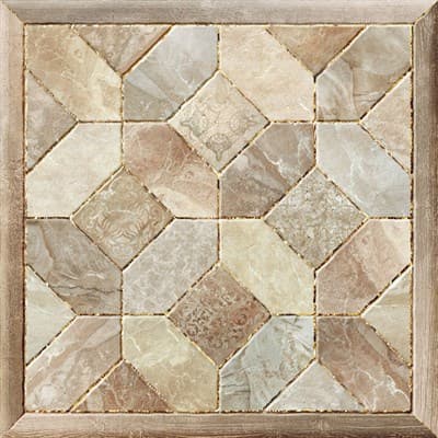 Плитка ALMA CERAMICA напольная Fiesta глаз. на бел.корич. 418*418 3ПГФС004/TFU03FST004 - фото 22275