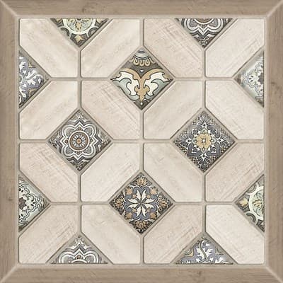 Плитка ALMA CERAMICA напольная Fiesta глаз. на бел.корич. 418*418 1,747 3ПГФС034/TFU03FST034 - фото 22277