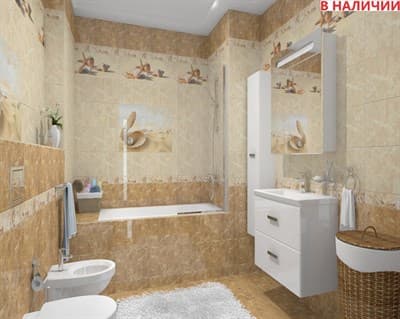 Бордюр UNITILE Amalfi sand border 01 400*75 - фото 23131