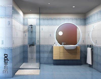 Плитка UNITILE облицовочная Венера голубой (верх) 20*30 - фото 23168