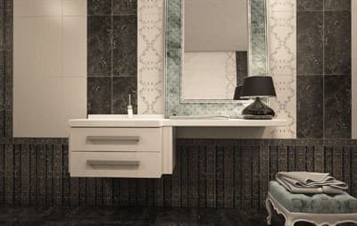 Декор GRACIA CERAMICA Bohemia black decor 03 250*600 - фото 23435