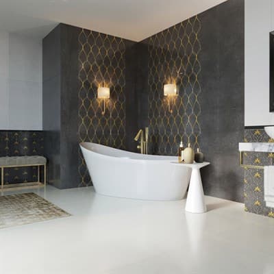 Декор GRACIA CERAMICA Silvia black decor 01 300*900 (1 й сорт) - фото 23607