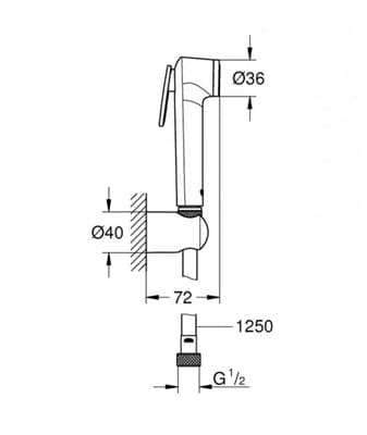 Душ гигиенический GROHE Vitalio Trigger Spray 30 26175001 - фото 24831